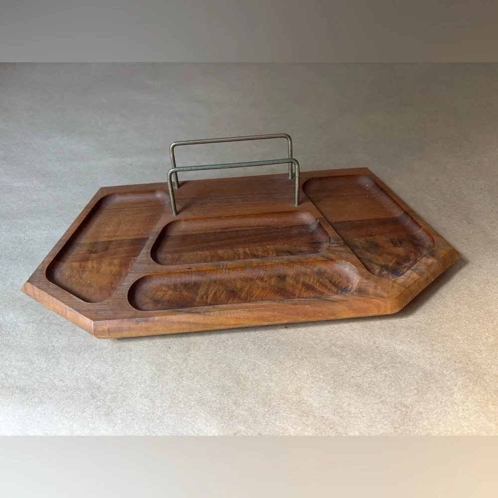 Vintage Wooden dresser butler with Metal details